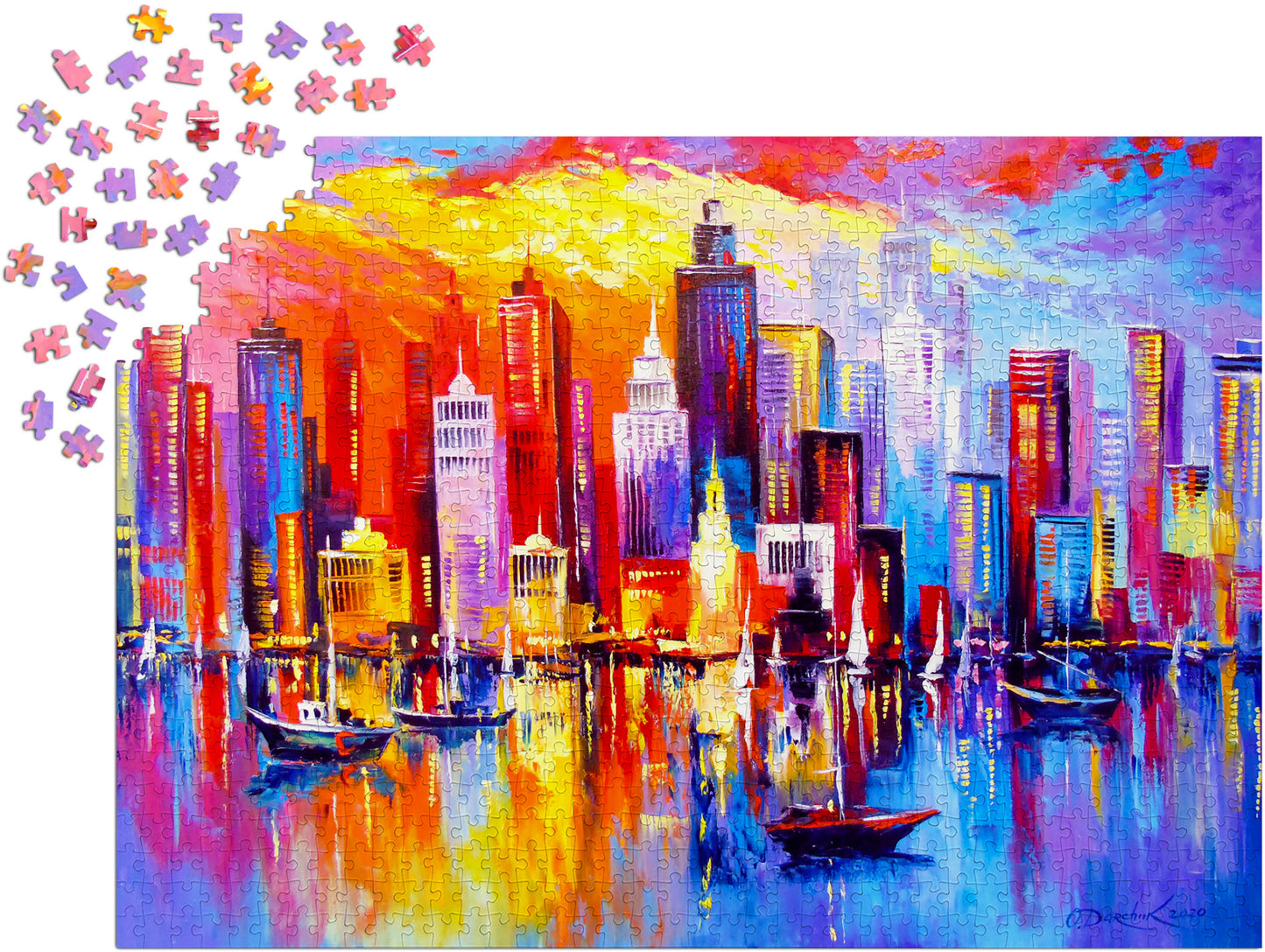 1000 Pieces Jigsaw Puzzle - Evening New York (1705)