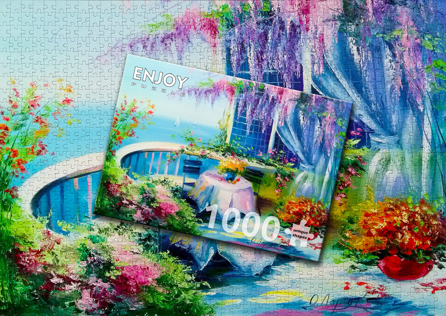 1000 Pieces Jigsaw Puzzle - Flowering Balcony (1708)