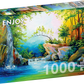 1000 Pieces Jigsaw Puzzle - In the Woods near the Waterfall (1714)