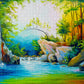 1000 Pieces Jigsaw Puzzle - In the Woods near the Waterfall (1714)