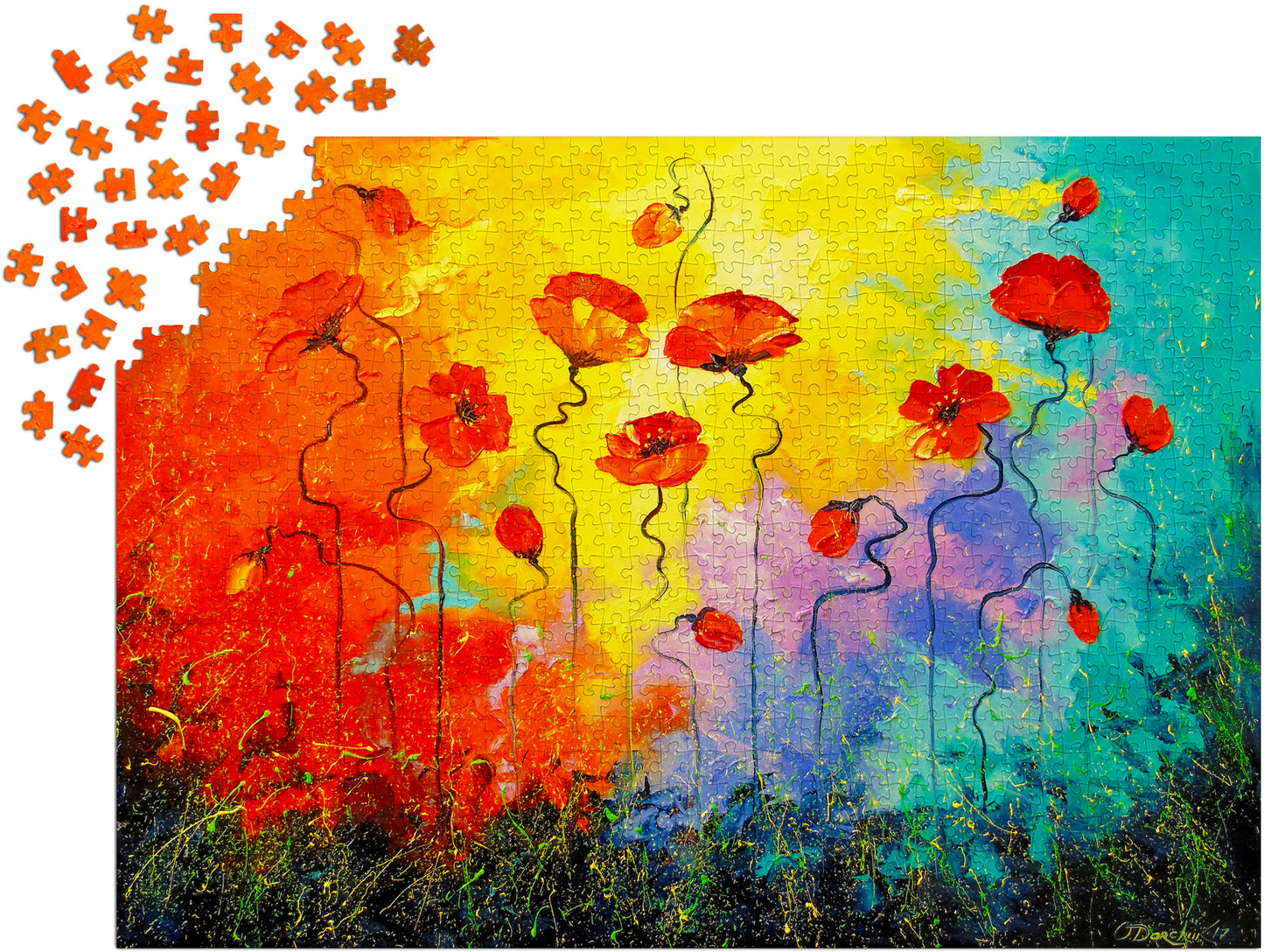 1000 Pieces Jigsaw Puzzle - Magic Poppies (1723)