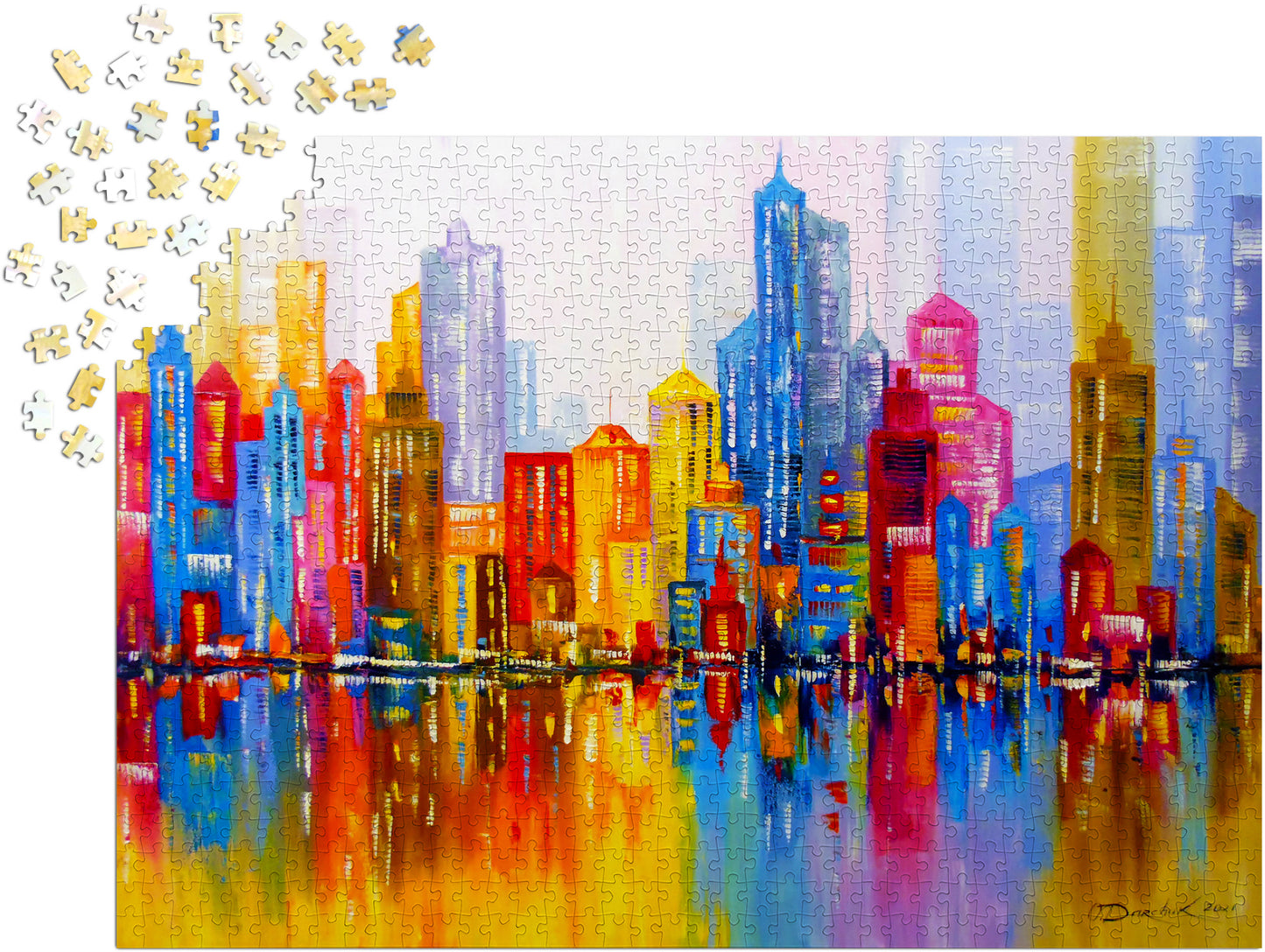 1000 Pieces Jigsaw Puzzle - Rainbow City (1729)