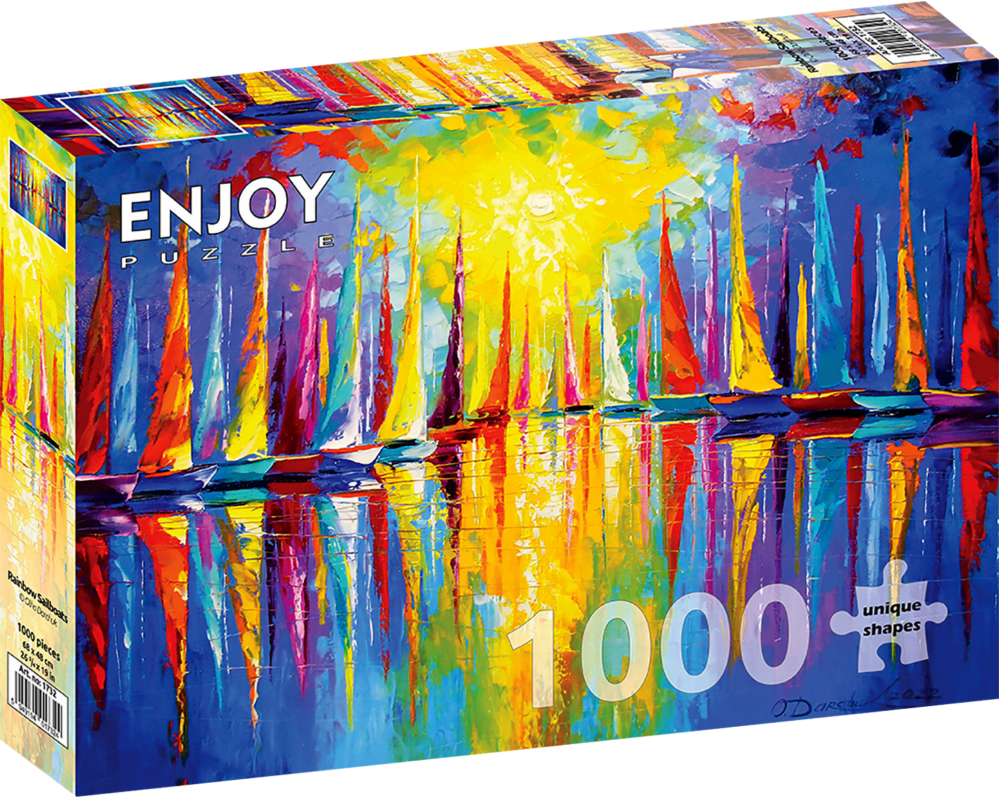 1000 Pieces Jigsaw Puzzle - Rainbow Sailboats (1732)