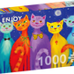 1000 Pieces Jigsaw Puzzle - Smiling Cats (1738)