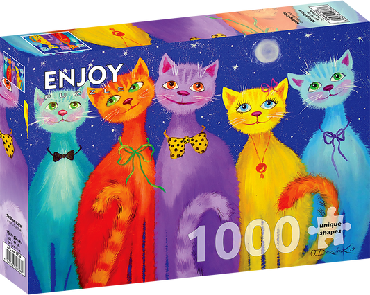 1000 Pieces Jigsaw Puzzle - Smiling Cats (1738)