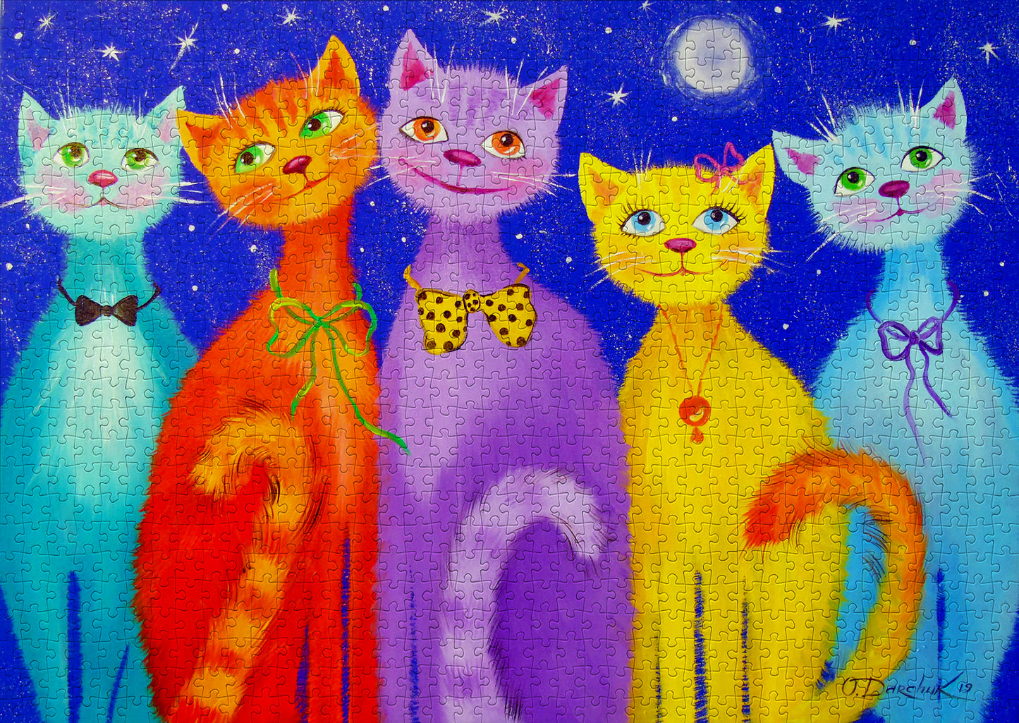 1000 Pieces Jigsaw Puzzle - Smiling Cats (1738)