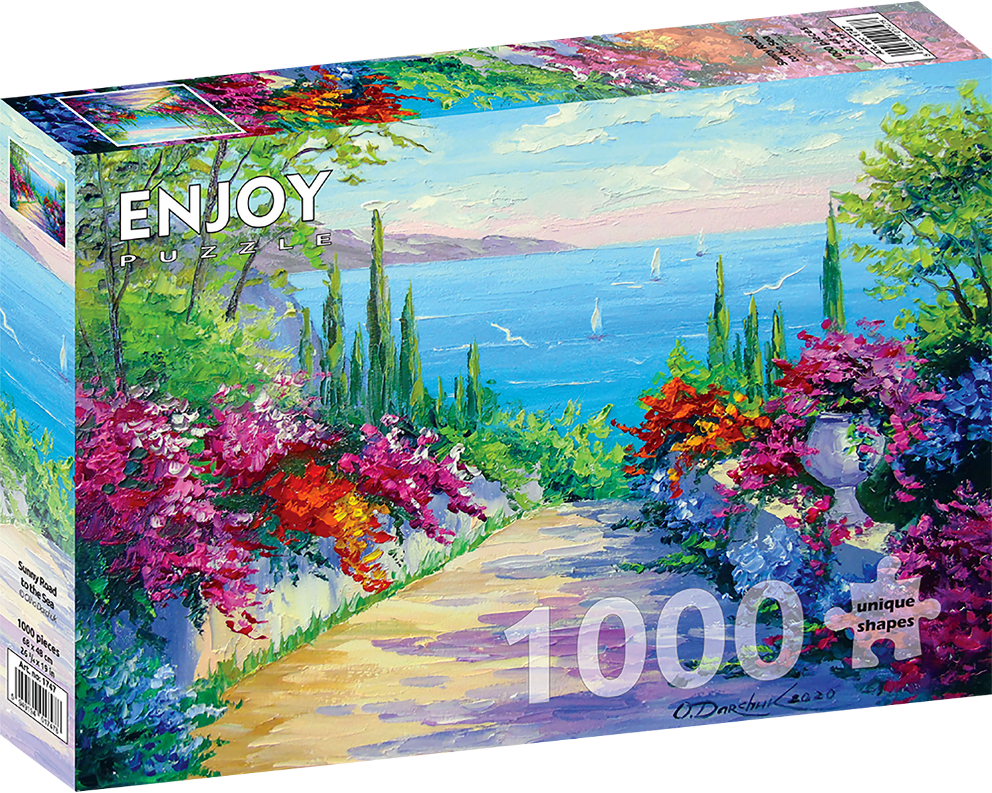 1000 Pieces Jigsaw Puzzle - Sunny Road to the Sea (1747)
