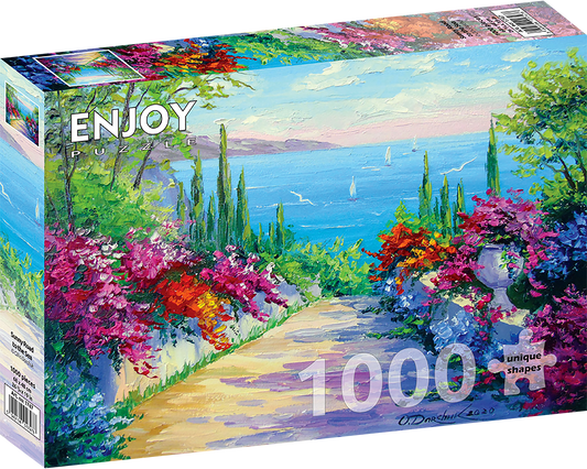 1000 Pieces Jigsaw Puzzle - Sunny Road to the Sea (1747)