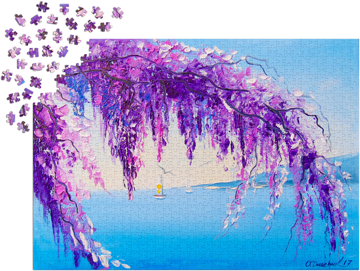 1000 Pieces Jigsaw Puzzle - Wisteria by the Sea (1753)