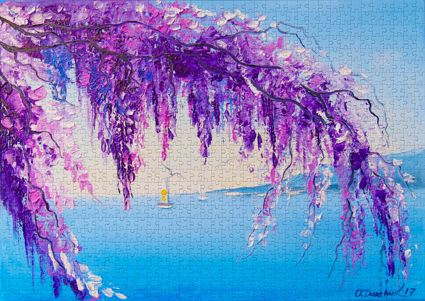 1000 Pieces Jigsaw Puzzle - Wisteria by the Sea (1753)