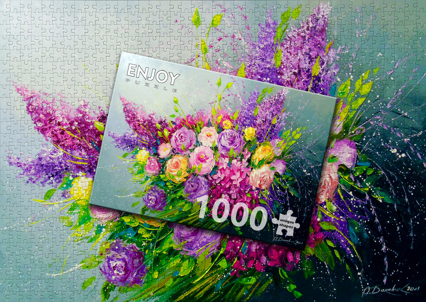 1000 Pieces Jigsaw Puzzle - A Bouquet of Roses for Her (1762)