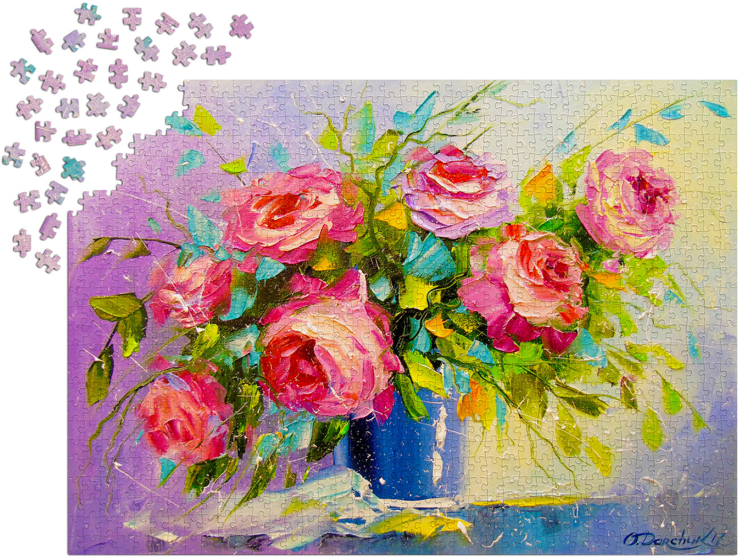 1000 Pieces Jigsaw Puzzle - A Bouquet of Roses (1765)