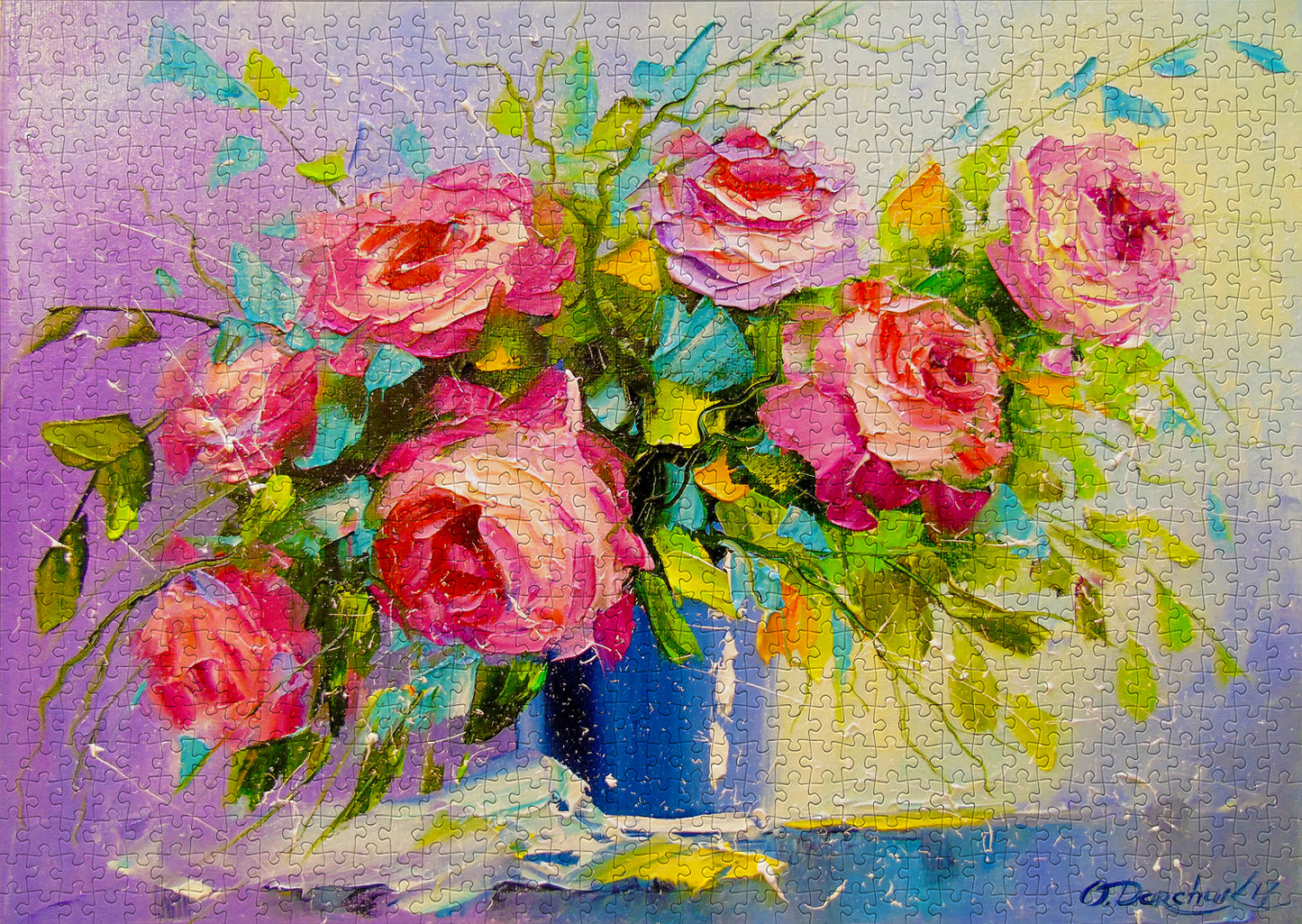 1000 Pieces Jigsaw Puzzle - A Bouquet of Roses (1765)