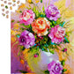 Loose puzzle pieces showing the unique cut - Bouquet of Roses