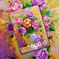 Bouquet of Roses - assembled 1000-piece puzzle next to the ENJOY box