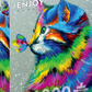 1000 Pieces Jigsaw Puzzle - Bright Cat and Butterfly (1781)
