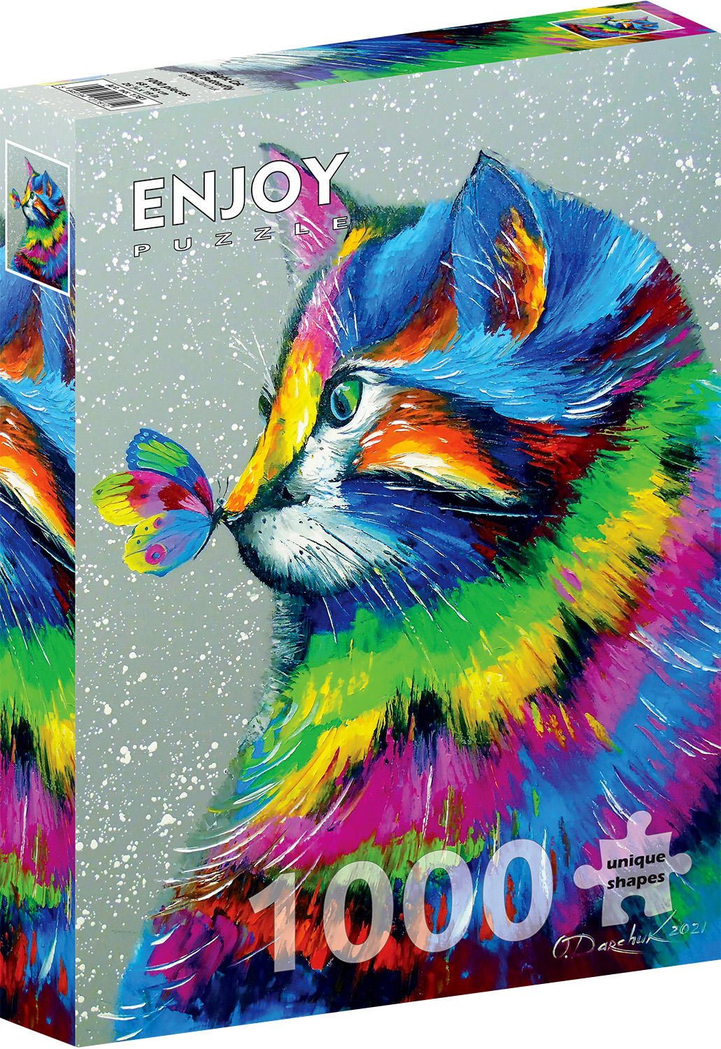 1000 Pieces Jigsaw Puzzle - Bright Cat and Butterfly (1781)