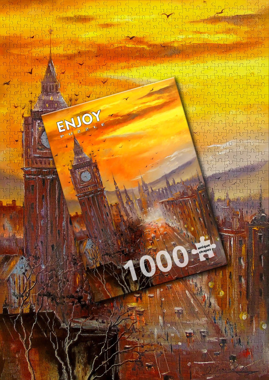 1000 Pieces Jigsaw Puzzle - London Evening (1805)