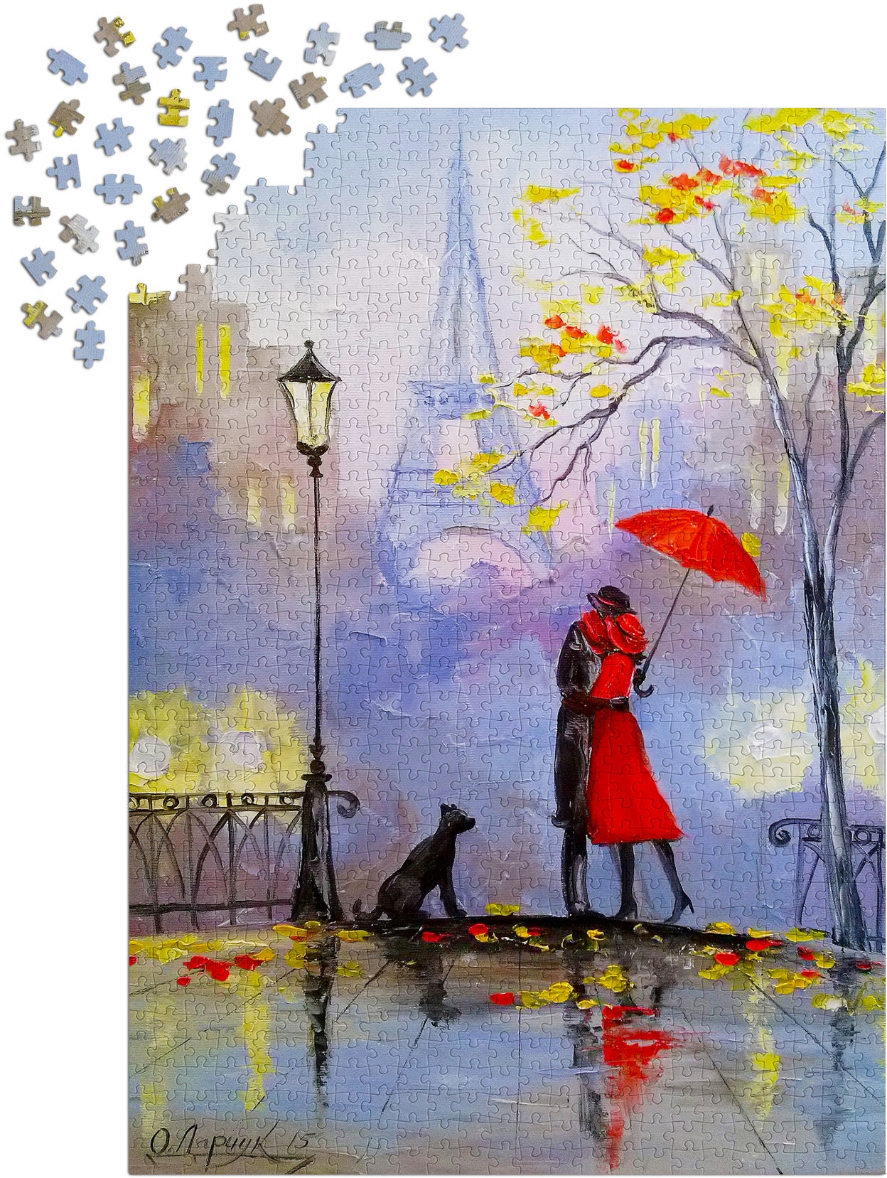 1000 Pieces Jigsaw Puzzle - Rainy Day in Paris (1832)