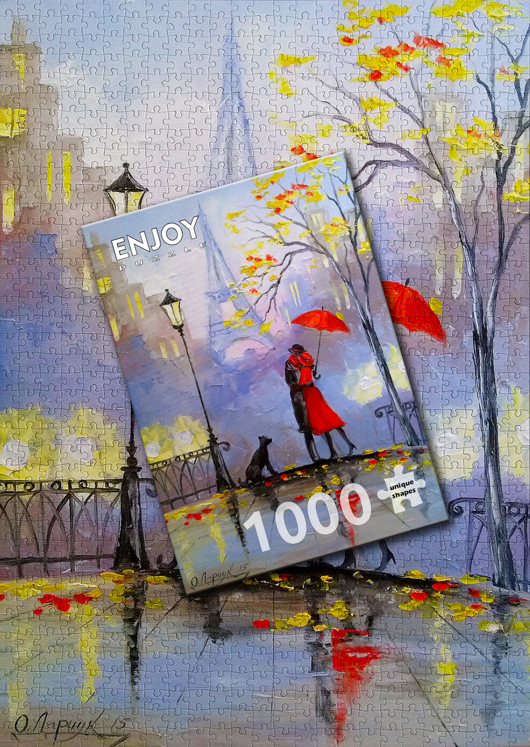 1000 Pieces Jigsaw Puzzle - Rainy Day in Paris (1832)