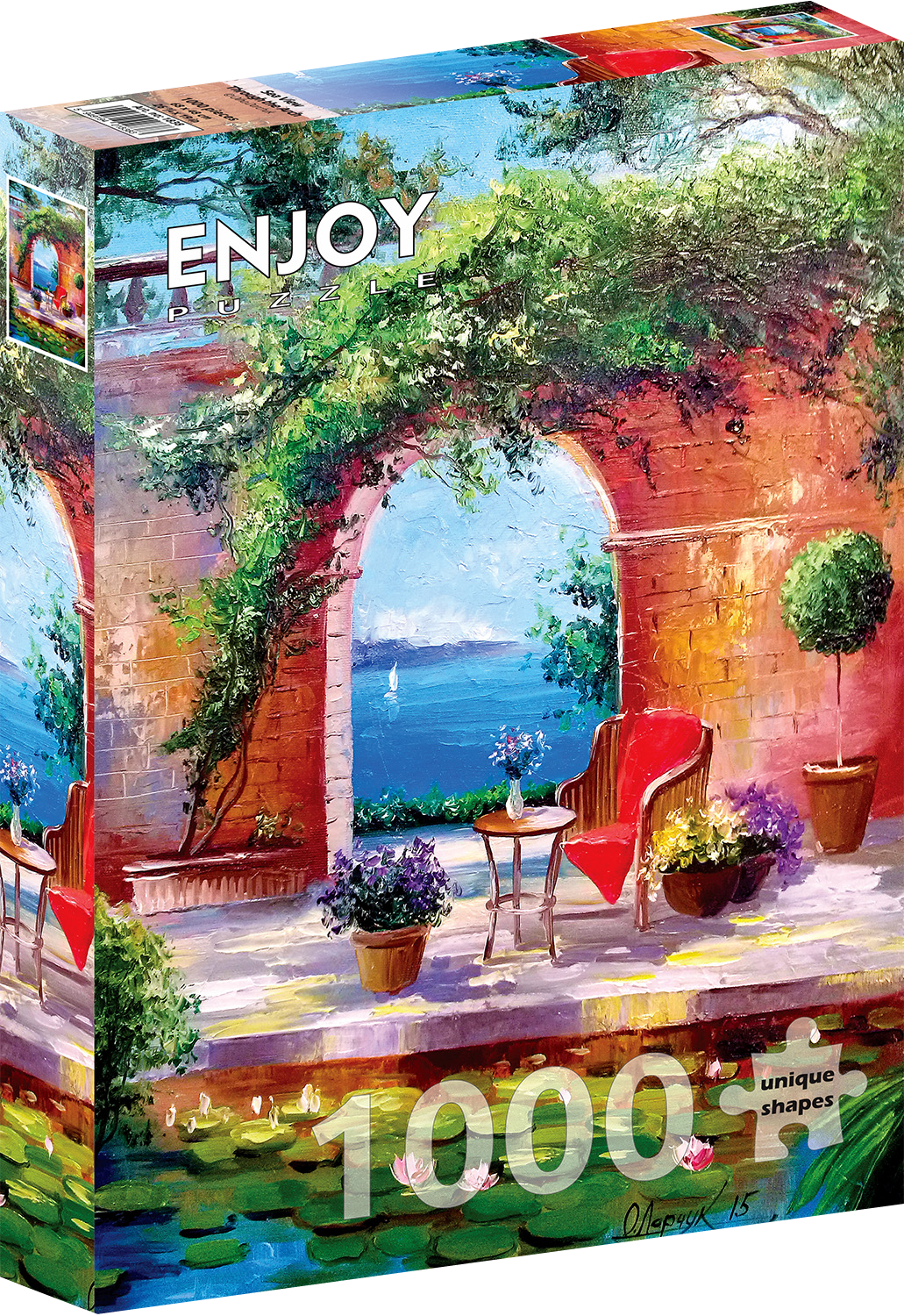 1000 Pieces Jigsaw Puzzle - Sea View Through the Arch (1838)