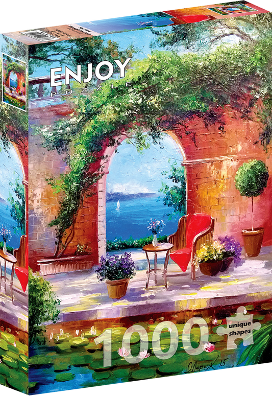 1000 Pieces Jigsaw Puzzle - Sea View Through the Arch (1838)