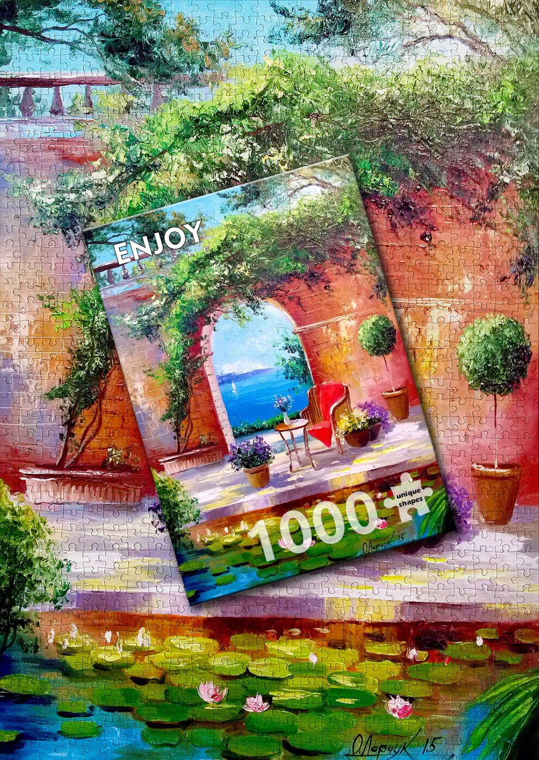 1000 Pieces Jigsaw Puzzle - Sea View Through the Arch (1838)
