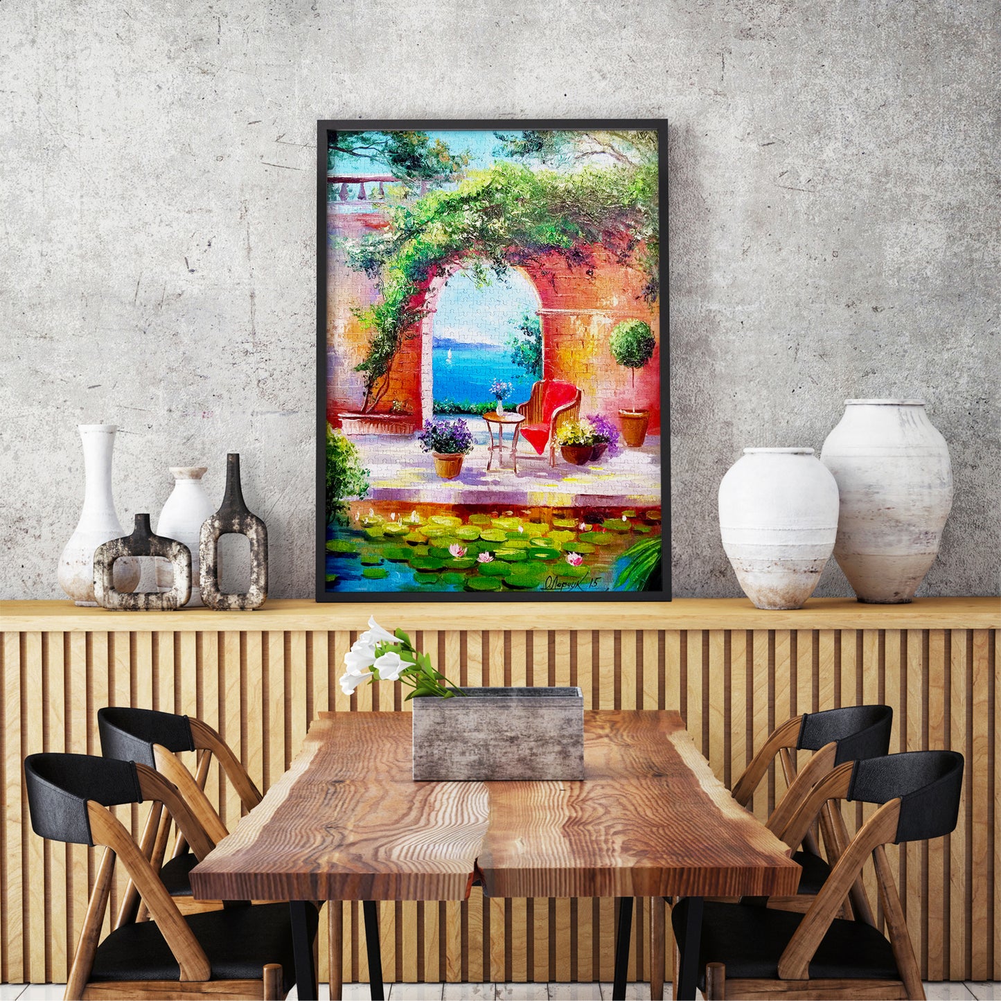 1000 Pieces Jigsaw Puzzle - Sea View Through the Arch (1838)