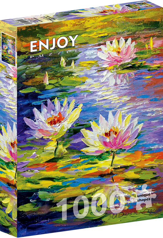 1000 Pieces Jigsaw Puzzle - Water Lilies in the Pond (1847)