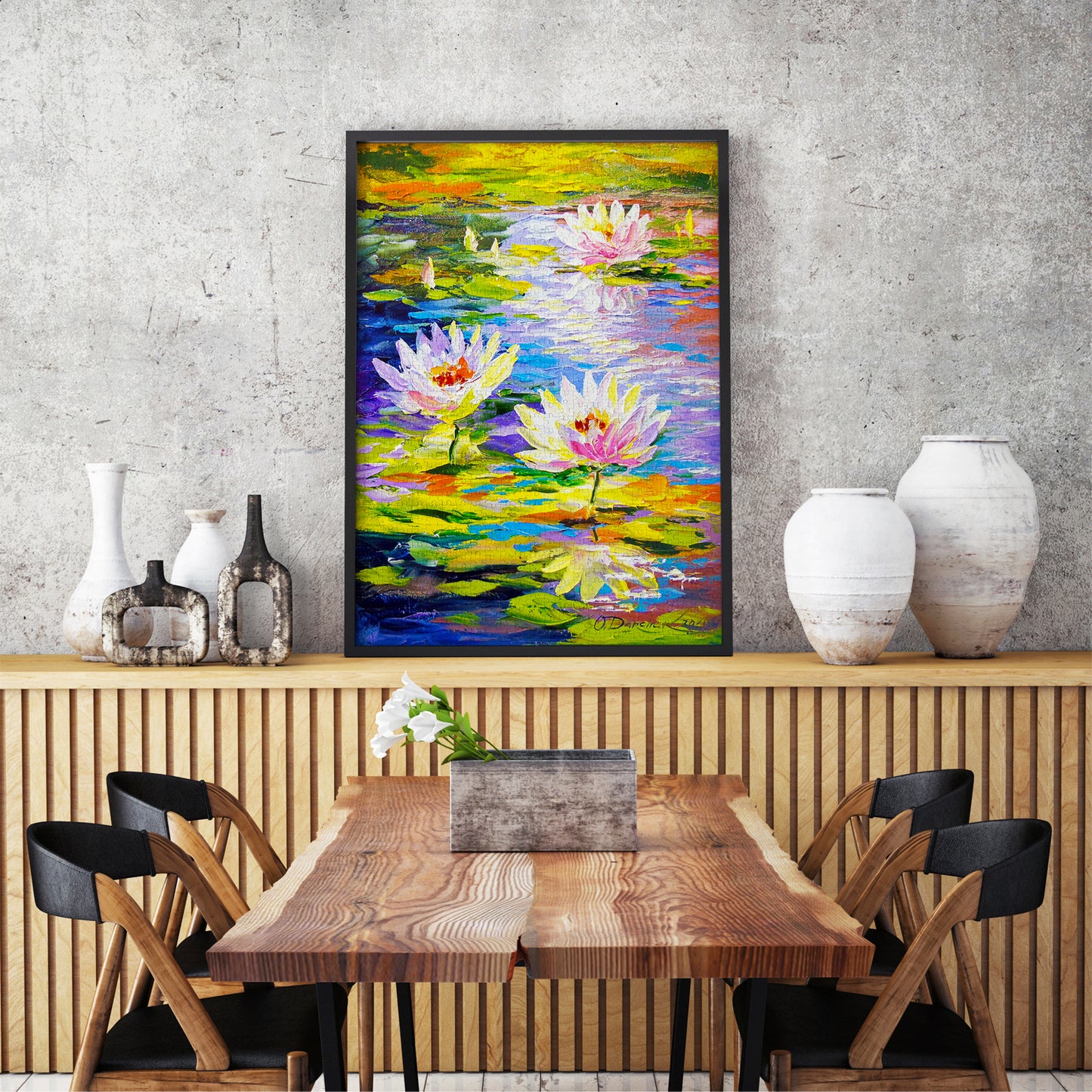 1000 Pieces Jigsaw Puzzle - Water Lilies in the Pond (1847)