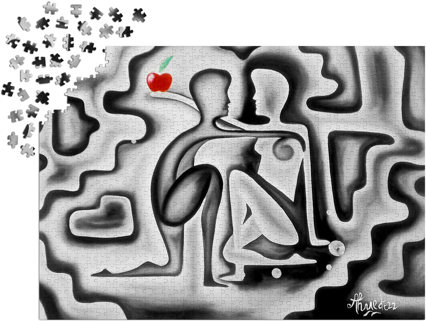 1000 Pieces Jigsaw Puzzle - Adam and Eve (1850)
