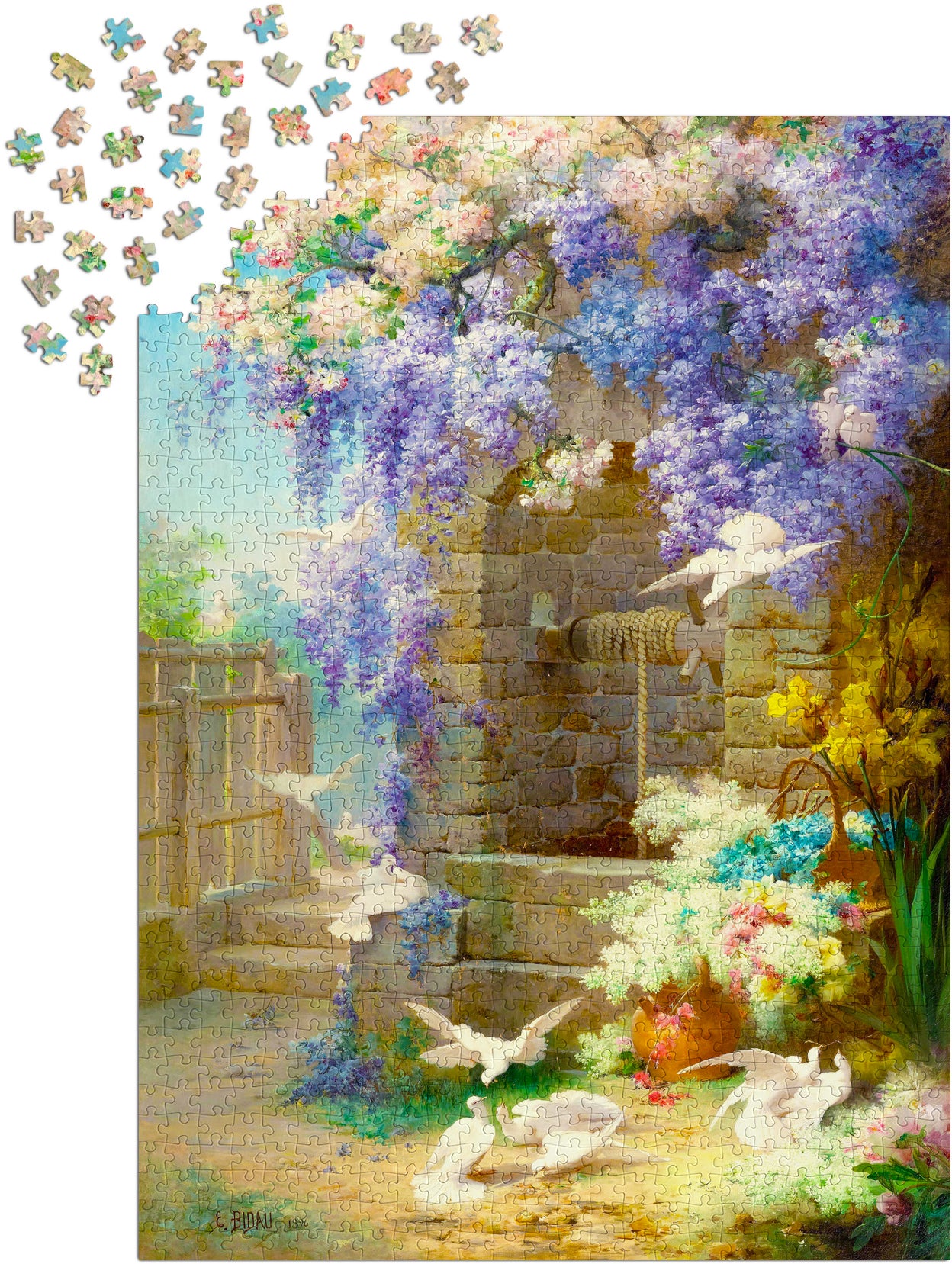 1000 Pieces Jigsaw Puzzle - Eugene Bidau: Le Printemps (1871)