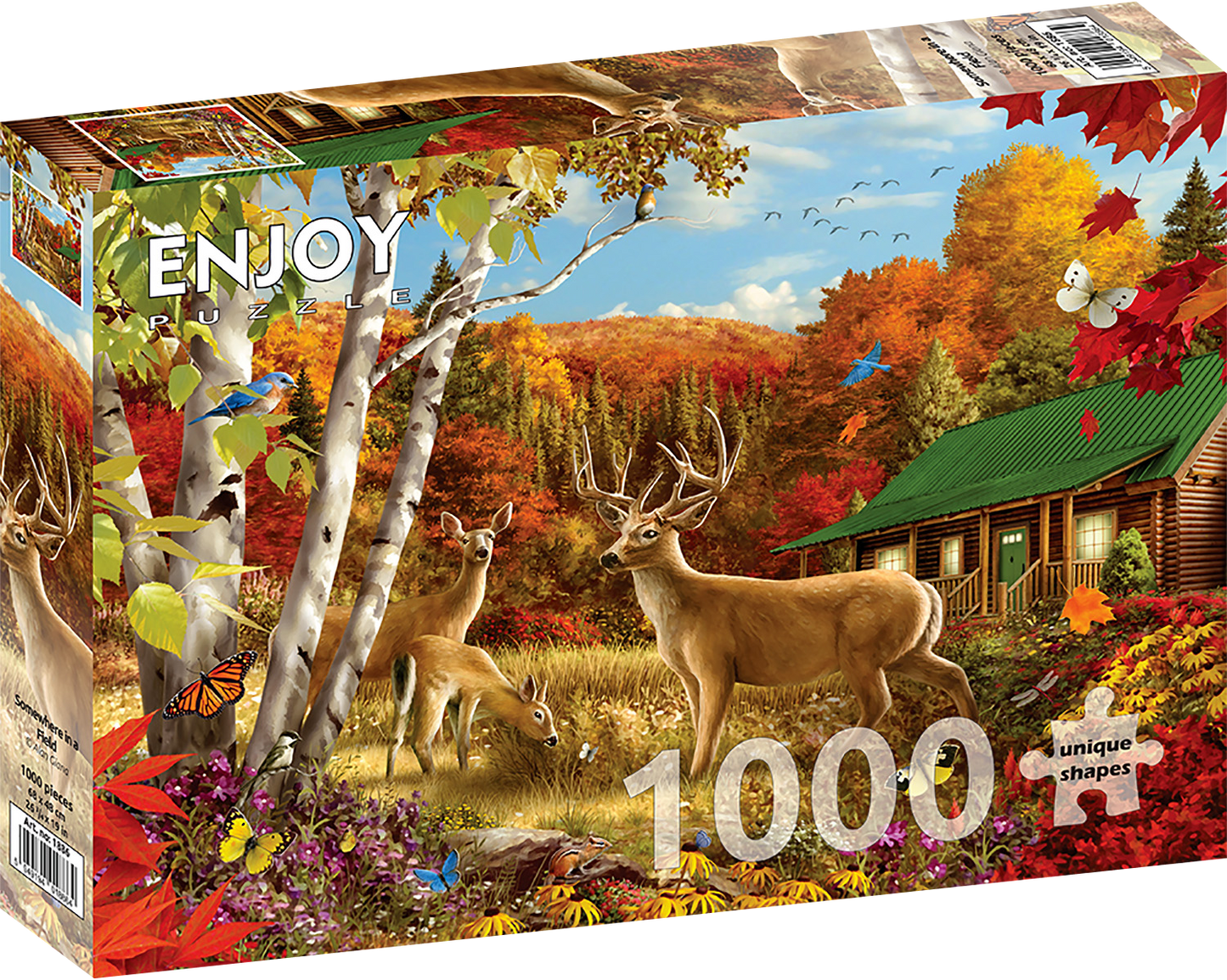 1000 Pieces Jigsaw Puzzle - Somewhere in a Field (1886)