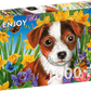 1000 Pieces Jigsaw Puzzle - Puppy Garden (1916)