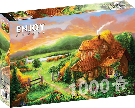 1000 Pieces Jigsaw Puzzle - Cottage at Dusk (1928)