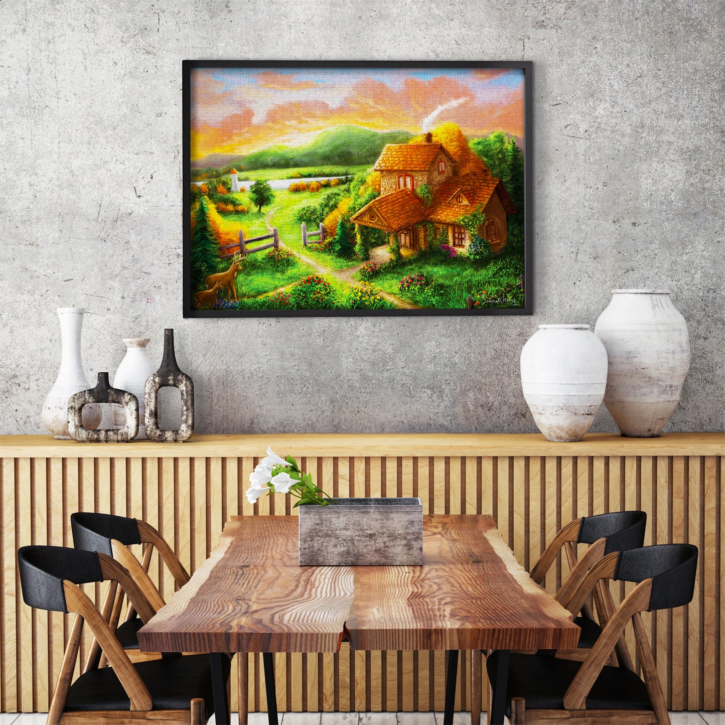 1000 Pieces Jigsaw Puzzle - Cottage at Dusk (1928)