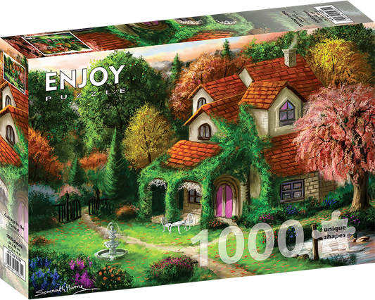 1000 Pieces Jigsaw Puzzle - Cottage in the Forest (1931)