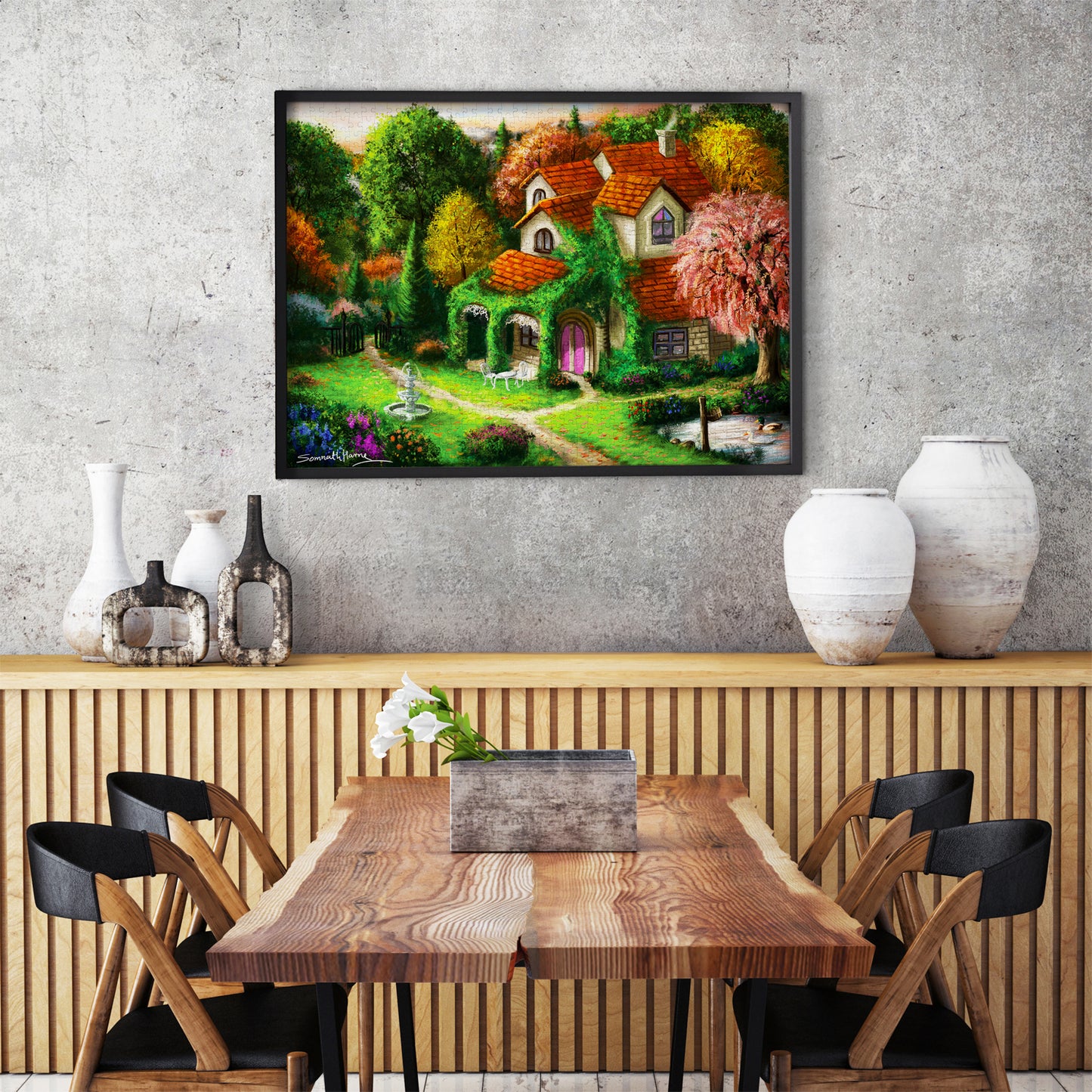 1000 Pieces Jigsaw Puzzle - Cottage in the Forest (1931)