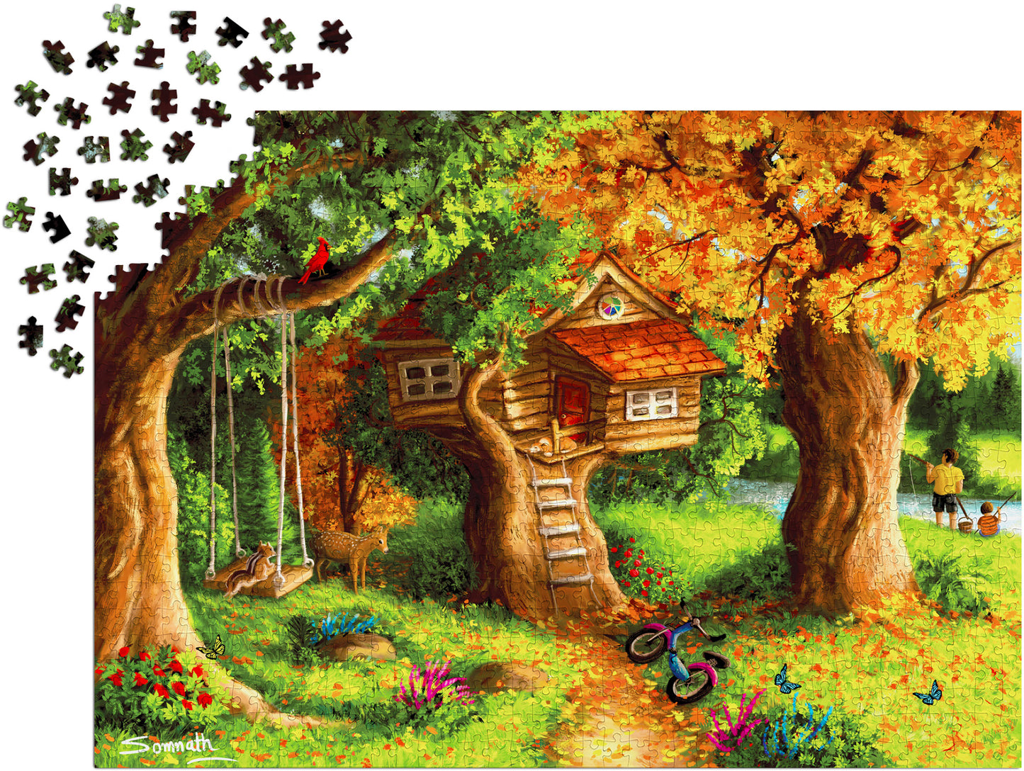 1000 Pieces Jigsaw Puzzle - Tree House (1934)