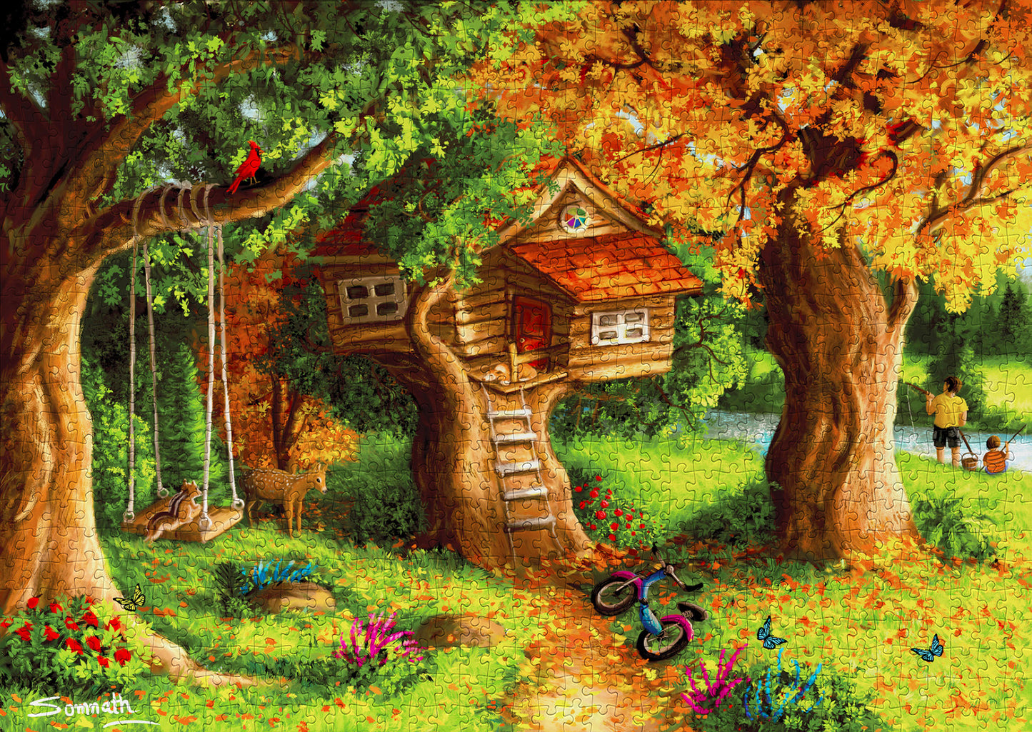 1000 Pieces Jigsaw Puzzle - Tree House (1934)