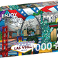 1000 Pieces Jigsaw Puzzle - American Landmarks Collage (1937)