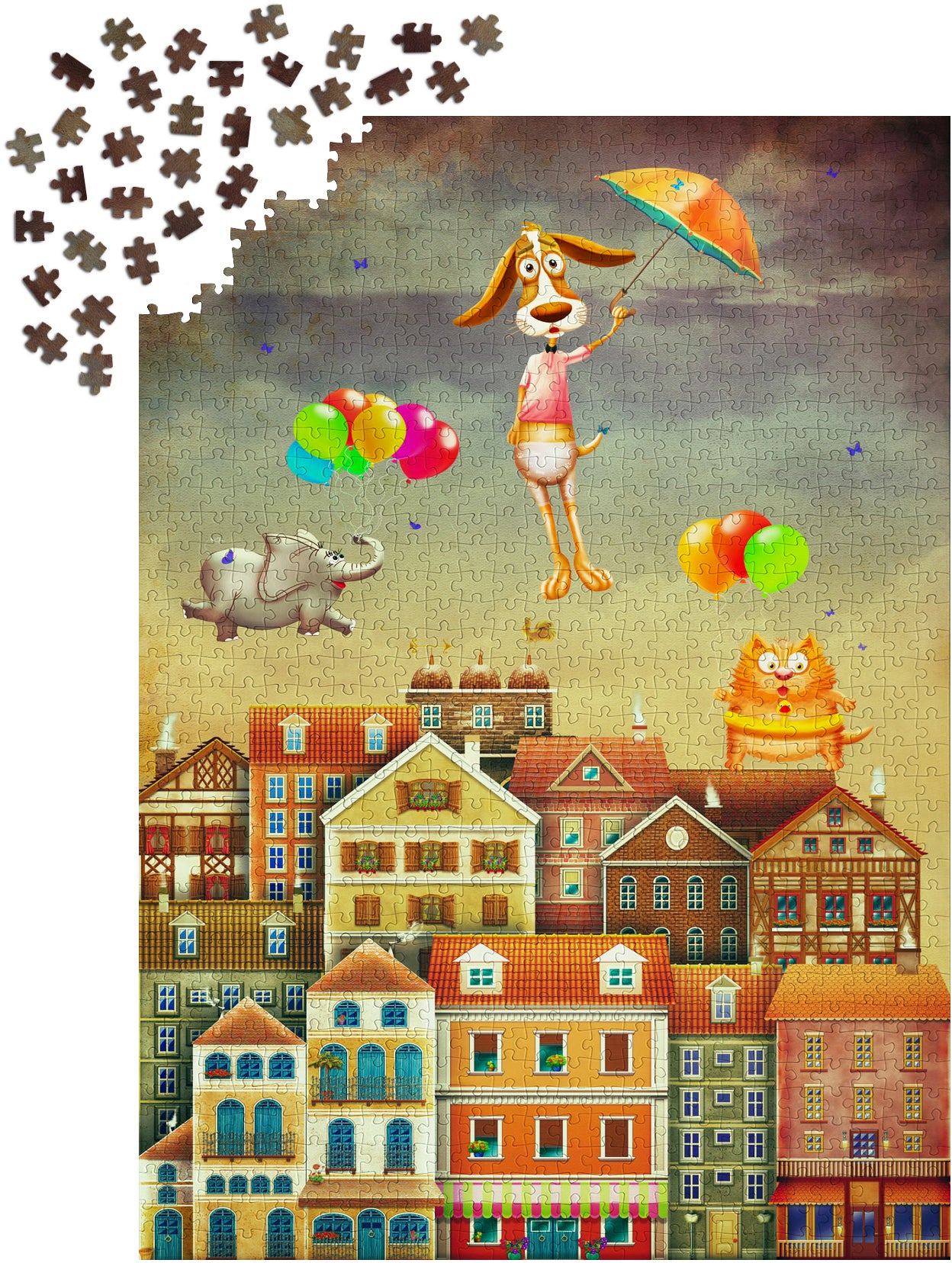 1000 Pieces Jigsaw Puzzle - Above the City (1943)