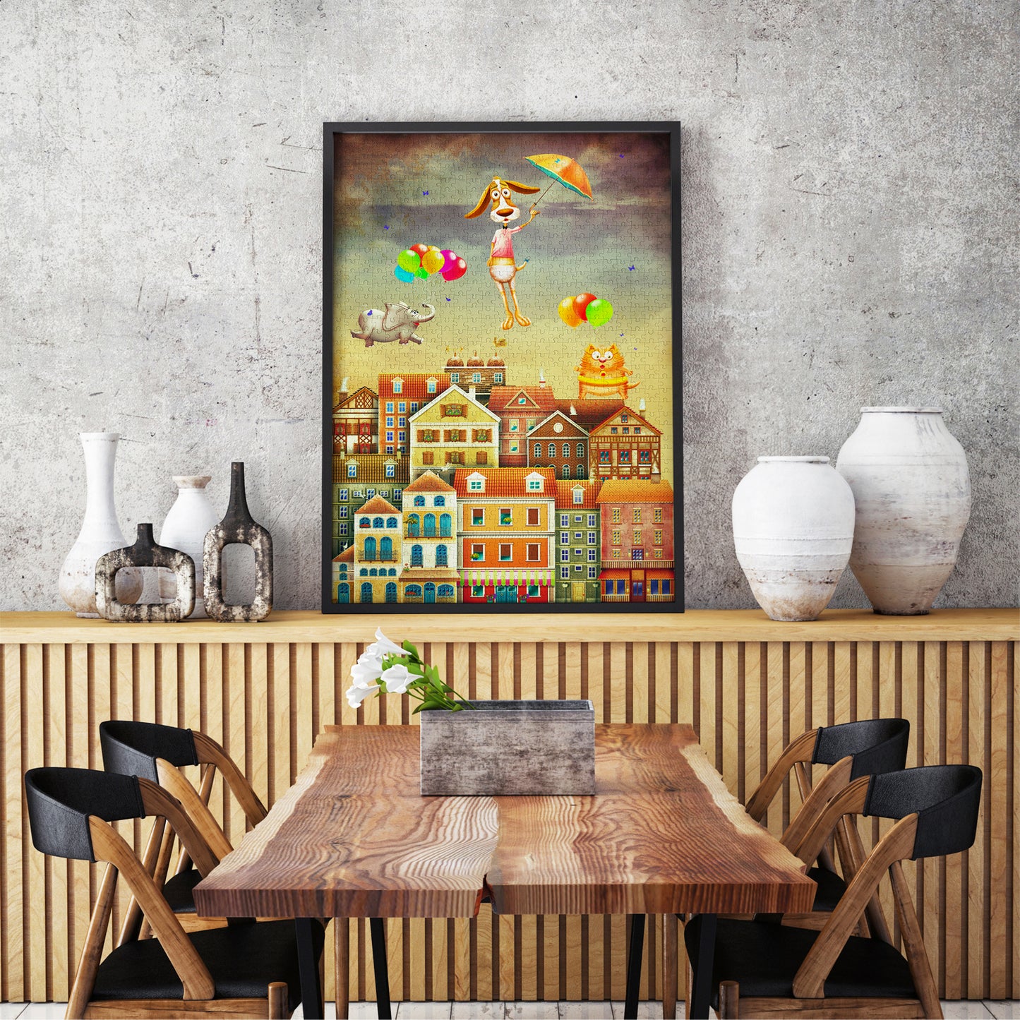 1000 Pieces Jigsaw Puzzle - Above the City (1943)