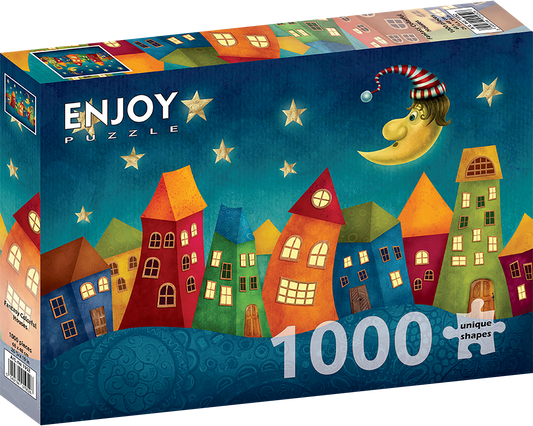 1000 Pieces Jigsaw Puzzle - Fantasy Colorful Houses (1952)
