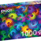 1000 Pieces Jigsaw Puzzle - Abstract Neon Feathers (1964)