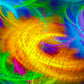 1000 Pieces Jigsaw Puzzle - Abstract Neon Feathers (1964)