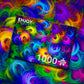 1000 Pieces Jigsaw Puzzle - Abstract Neon Feathers (1964)
