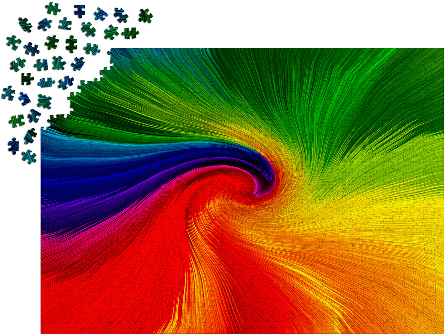 1000 Pieces Jigsaw Puzzle - Spinning Rainbow (1967)