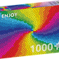 1000 Pieces Jigsaw Puzzle - Stained Glass Rainbow Burst (1970)