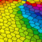 1000 Pieces Jigsaw Puzzle - Stained Glass Rainbow Burst (1970)